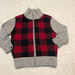 Cat -jack  boys’ Buffalo plaid jacket, size 18 M